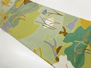 変わり植物模様織出し袋帯